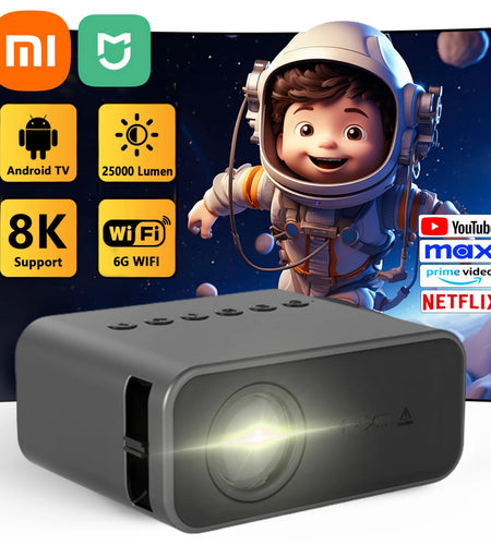 Xiaomi Mini Projector Portable Home Projector 8K HD Projector Indoor Entertainment Bedroom Game Theater Children'S Projector