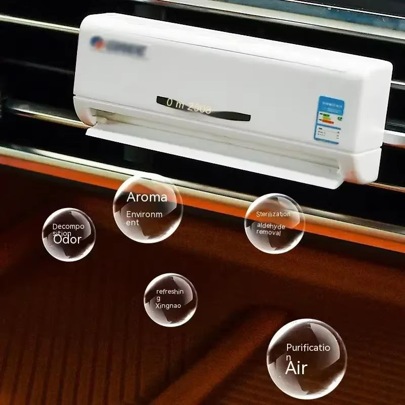 FreshDrive Solar Car Air Freshener – Mini Aromatherapy Machine with Lasting Fragrance & Stylish Decorative Design