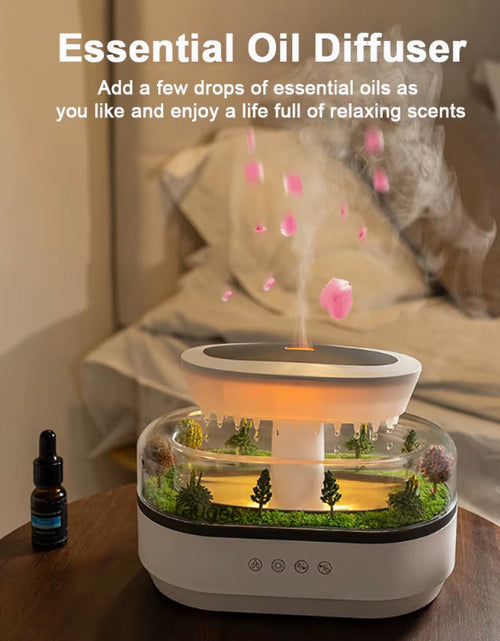 Load image into Gallery viewer, AuraMist Raindrop Humidifier – Aromatherapy Diffuser with Rainbow Light &amp; Essential Oil Benefits for Home
