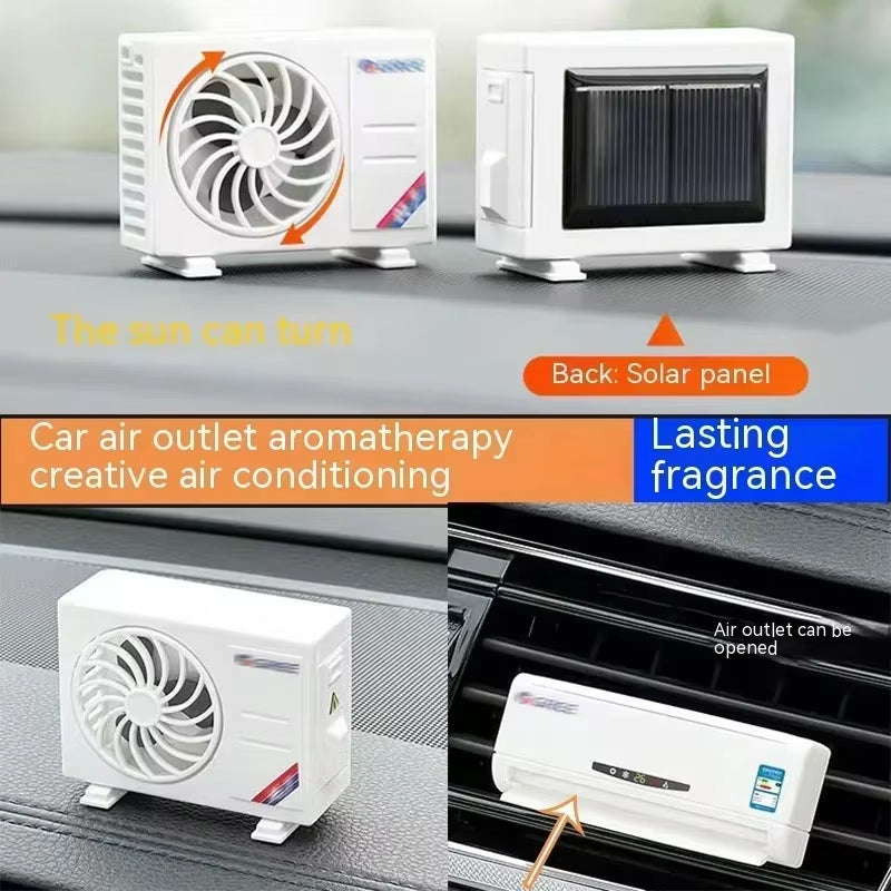 FreshDrive Solar Car Air Freshener – Mini Aromatherapy Machine with Lasting Fragrance & Stylish Decorative Design