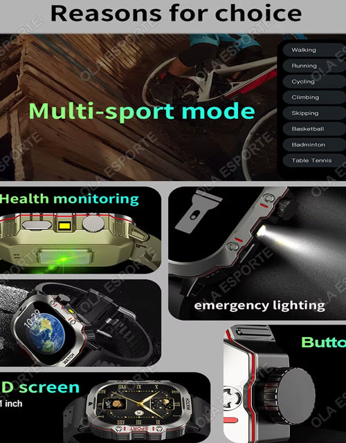 Load image into Gallery viewer, Original Men Smartwatch Flashlight Bluetooth Call Fitness Clock IP68 Waterproof Sports Men for Xiaomi Android Smart Watch 2024
